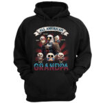 All American Grandpa T Shirt Personalized Family Grandfather Gift