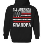 All American Grandpa T Shirt Personalized Family Names Gift Tee