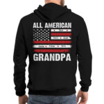 All American Grandpa T Shirt Personalized Family Names Gift Tee
