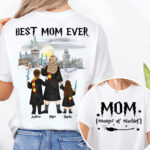 Best Mom Ever Personalized Family Shirt Magical Castle Design