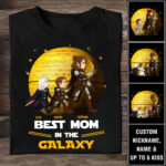 Best Mom in the Galaxy Custom Family Names Personalized T Shirt