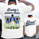 Daddys Dream Team Baseball Matching Shirts for Father and Kids