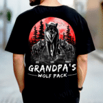Grandpas Wolf Pack Family TShirt Custom Personalized Gift Tee