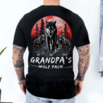 Grandpas Wolf Pack Family TShirt Custom Personalized Gift Tee