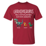 Grandpasaurus Like A Normal Grandpa But More Awesome Dinosaur Tee