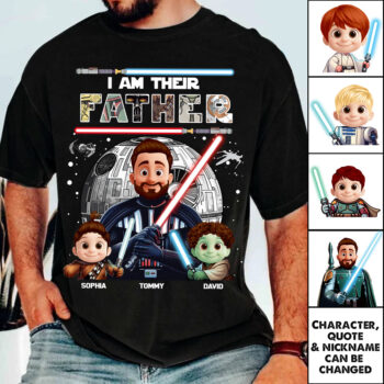 I Am Their Father Personalized Star Wars Family T Shirt With Names