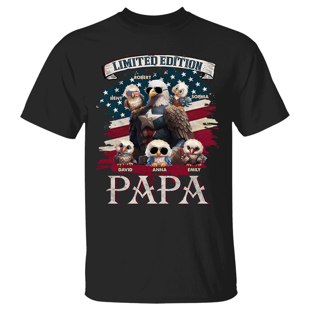 Limited Edition Papa Eagle and Owls Family Matching T Shirt Limited Edition Papa Eagle and Owls Family Matching T Shirt