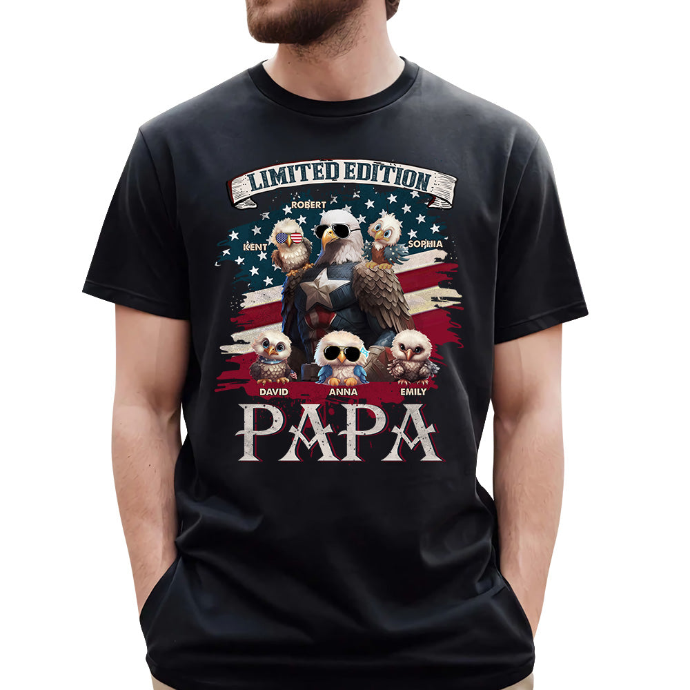 Limited Edition Papa Eagle and Owls Family Matching T Shirt Limited Edition Papa Eagle and Owls Family Matching T Shirt
