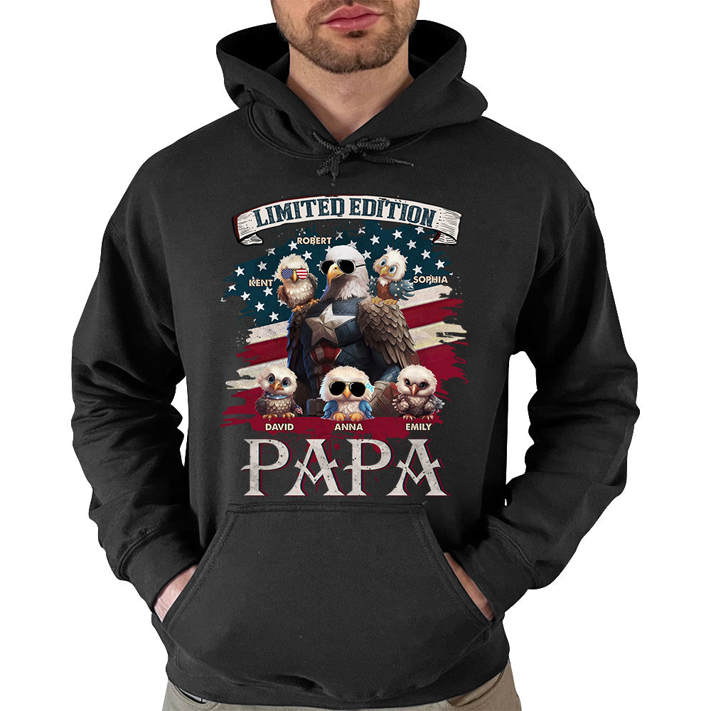 Limited Edition Papa Eagle and Owls Family Matching T Shirt Limited Edition Papa Eagle and Owls Family Matching T Shirt