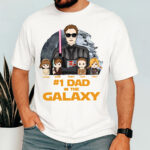 Number One Dad In The Galaxy Personalized Family Star Wars T Shirt
