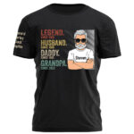 Personalized Grandpa T Shirt Legend Husband Daddy Custom Name Gift