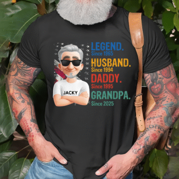 Personalized Legend Husband Daddy Grandpa T Shirt Custom Name Gift
