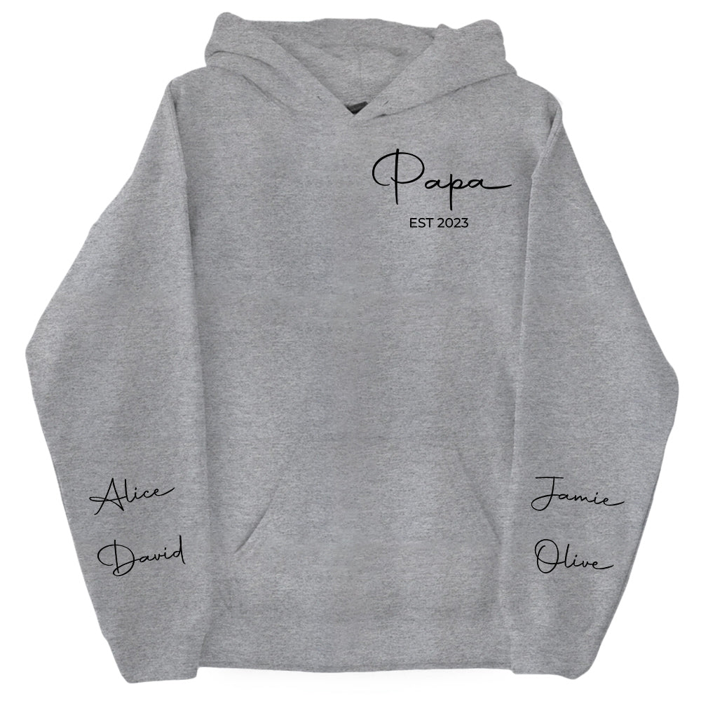 Personalized Papa Sweatshirt with Custom Name and Established Year Personalized Papa Sweatshirt with Custom Name and Established Year