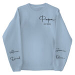 Personalized Papa Sweatshirt with Custom Name and Established Year