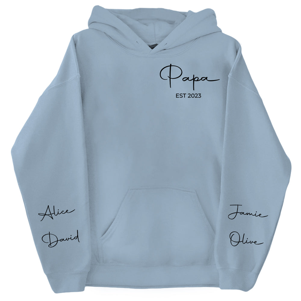 Personalized Papa Sweatshirt with Custom Name and Established Year Personalized Papa Sweatshirt with Custom Name and Established Year