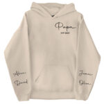 Personalized Papa Sweatshirt with Custom Name and Established Year