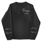 Personalized Papa Sweatshirt with Custom Name and Established Year