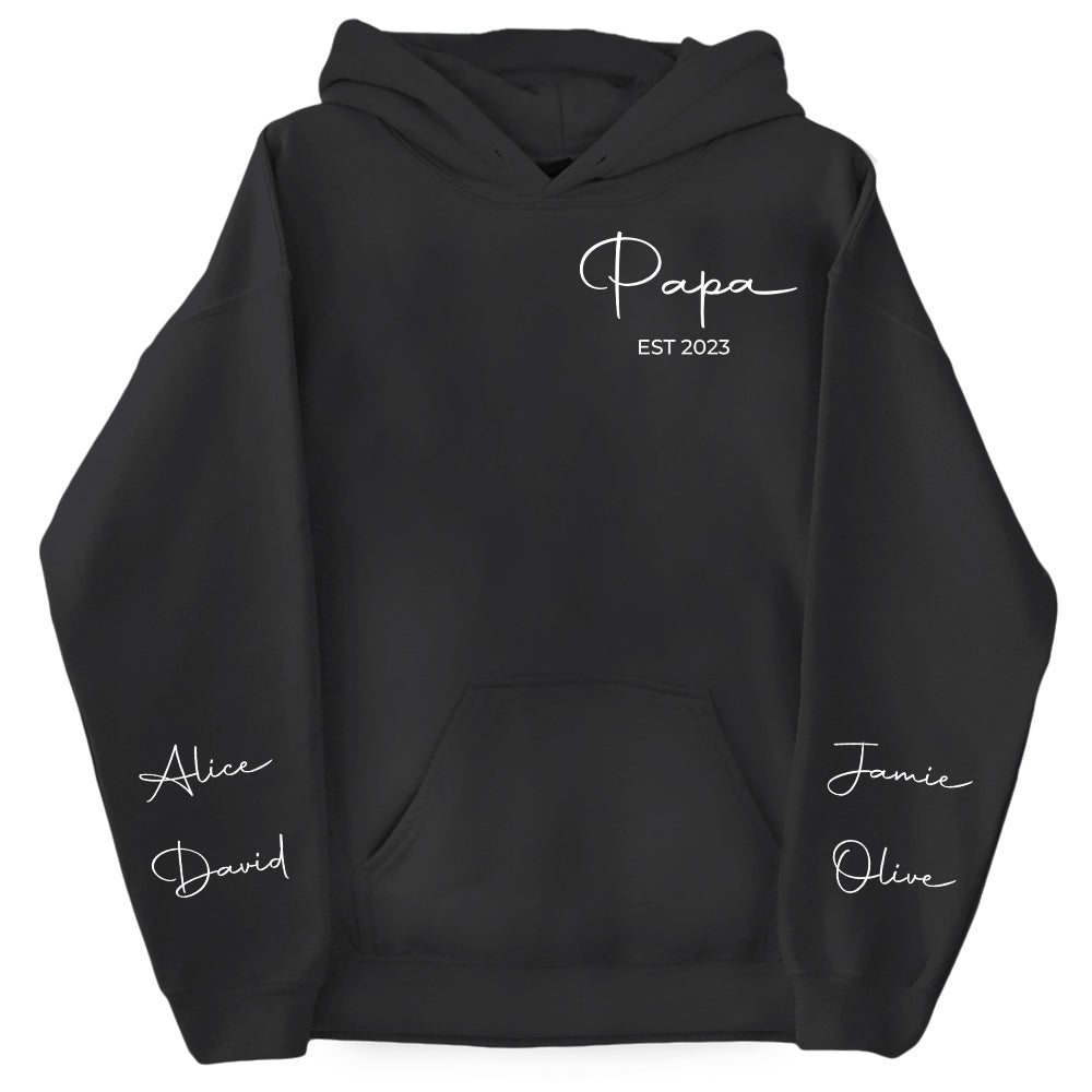 Personalized Papa Sweatshirt with Custom Name and Established Year Personalized Papa Sweatshirt with Custom Name and Established Year