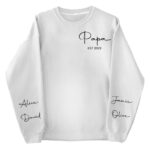 Personalized Papa Sweatshirt with Custom Name and Established Year
