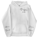 Personalized Papa Sweatshirt with Custom Name and Established Year