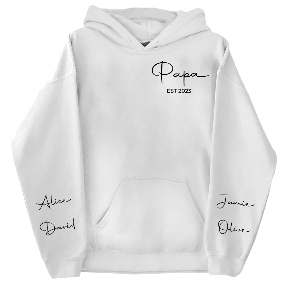 Personalized Papa Sweatshirt with Custom Name and Established Year Personalized Papa Sweatshirt with Custom Name and Established Year
