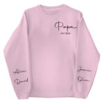 Personalized Papa Sweatshirt with Custom Name and Established Year