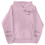 Personalized Papa Sweatshirt with Custom Name and Established Year