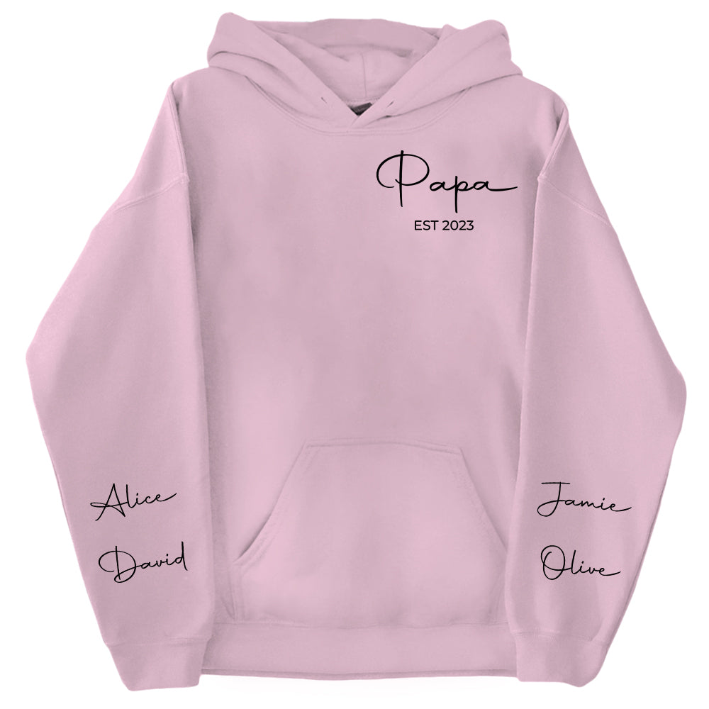 Personalized Papa Sweatshirt with Custom Name and Established Year Personalized Papa Sweatshirt with Custom Name and Established Year