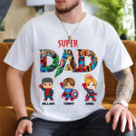 Super Dad Personalized Marvel Superhero Family Custom Shirt