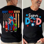 Super Dad T Shirt Best Dad Ever Personalized Fathers Day Gift