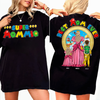 Super Mommy Best Mom Ever Family Matching Graphic Tee Shirt