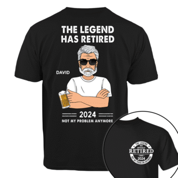 The Legend Has Retired 2024 Funny Retirement Gift T Shirt for Men