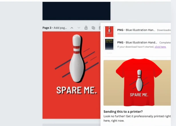 Let’s take a look at both of the final design and your T-shirt