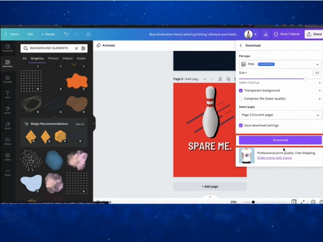 Check the design format of the file and download it