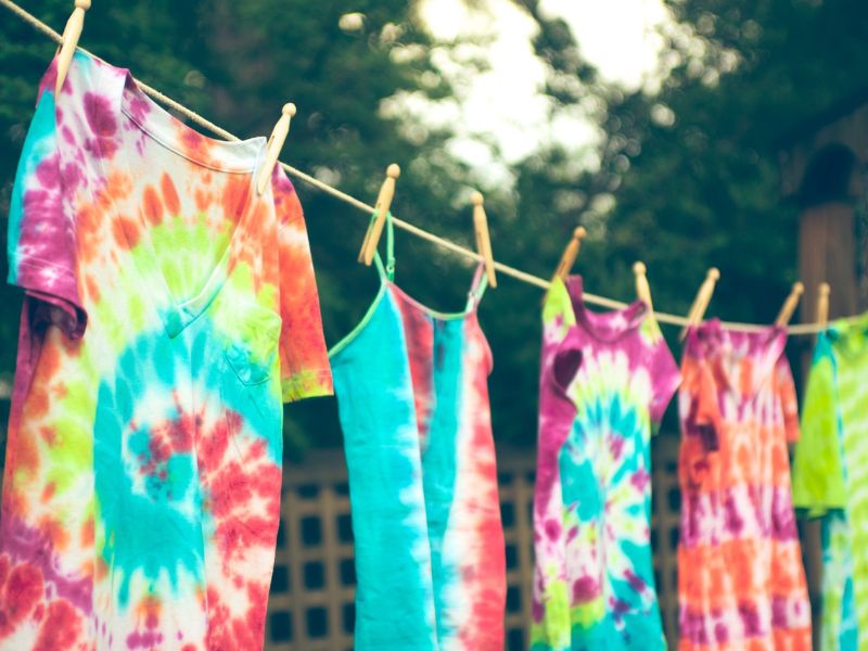 You should let the dyed t-shirt air dry